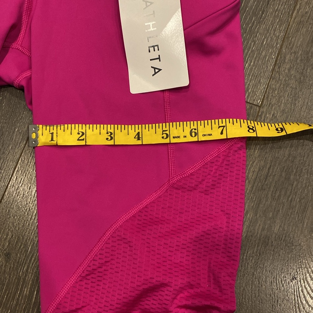 Athleta Mesh Capri color bright pink women size Small New with tags - Picture 7 of 8
